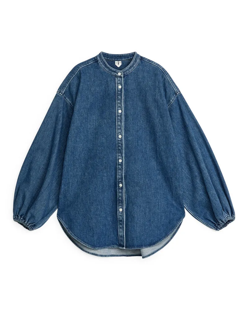 Arket Legeres Jeanshemd - Blau Blau