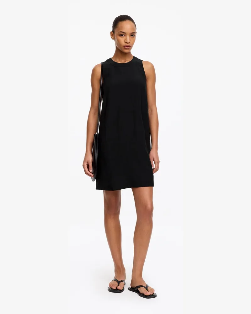 Arket Gerade Geschnittenes Minikleid -Schwarz Schwarz