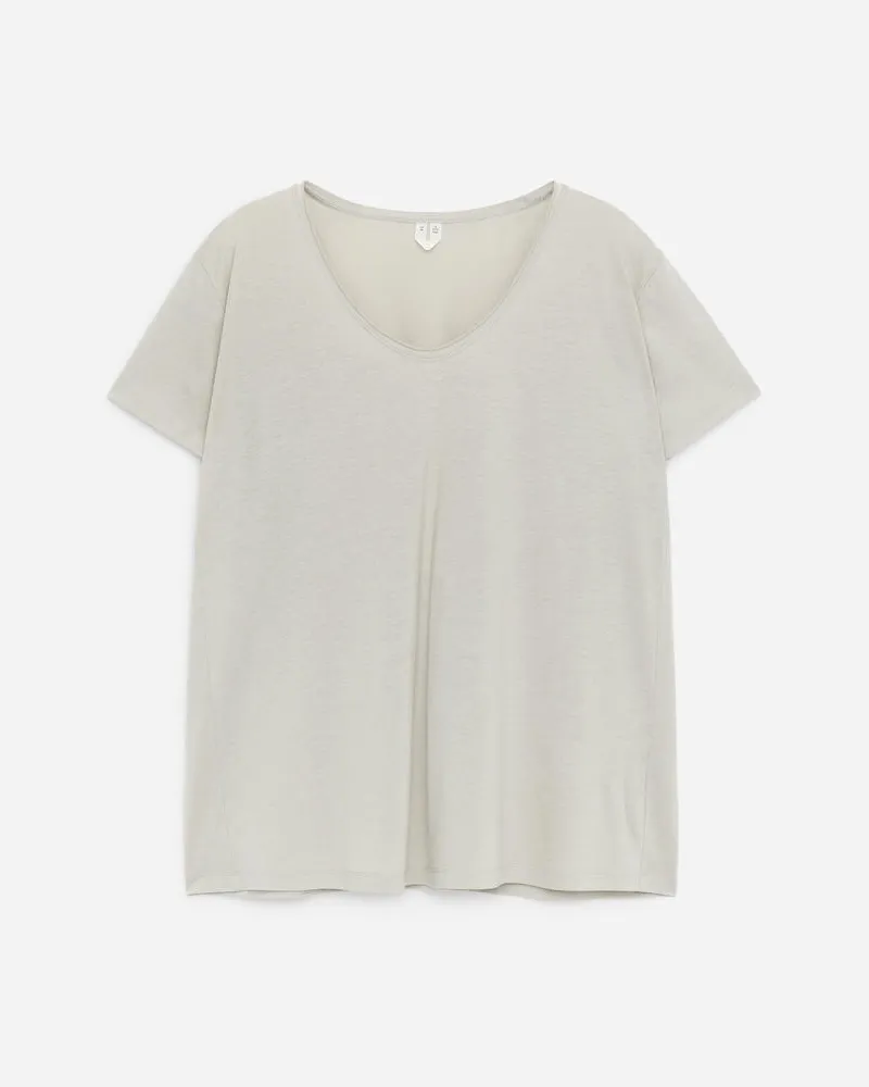 Arket T-Shirt Mit U-Ausschnitt -Beige Beige