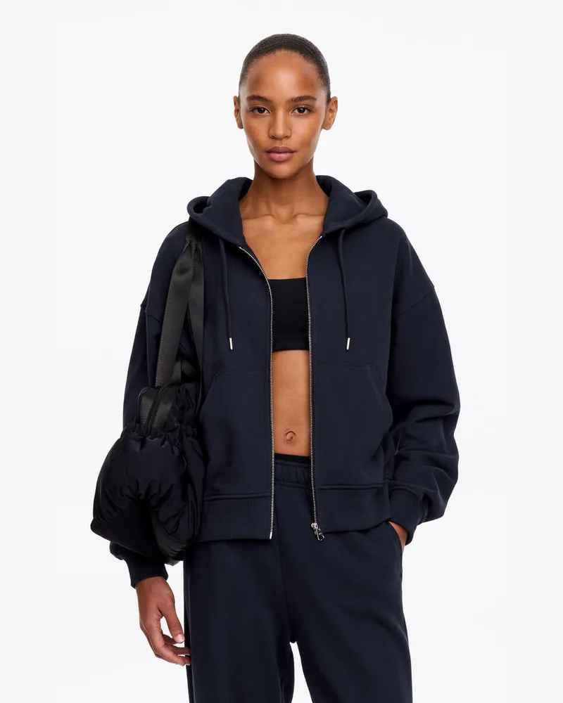 Arket French-Terry-Kapuzenjacke Mit Reißverschluss -Blau Blau