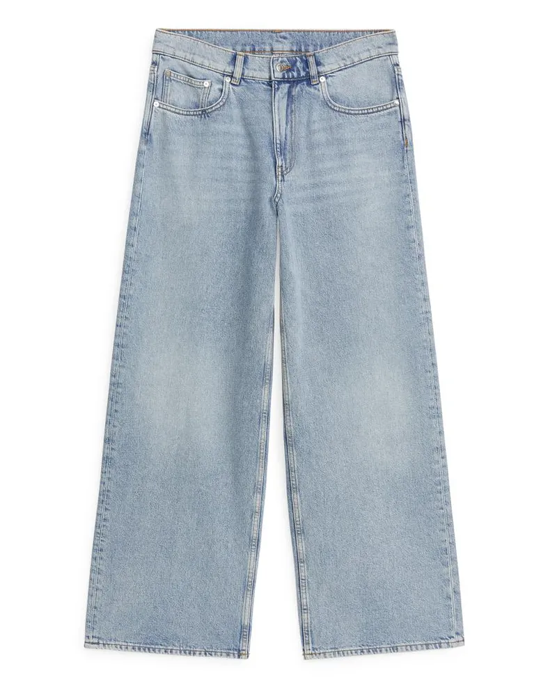 Arket Cloud Loose Jeans Mit Weitem Bein - Blau Blau