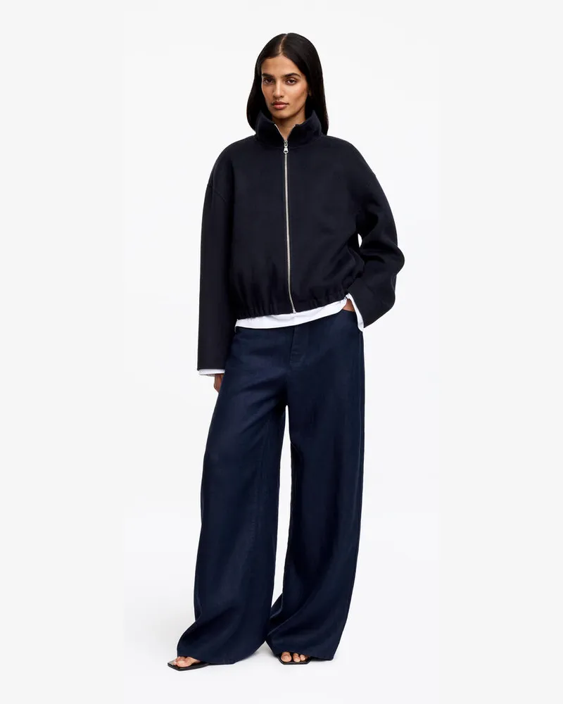 Arket Doubleface-Overshirt Aus Wollmischung -Blau Blau