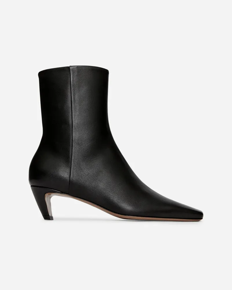 Arket Stiefeletten Mit Eckiger Zehenpartie - Schwarz Schwarz