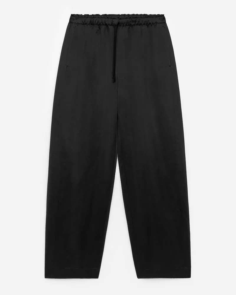 Arket Satinhose Mit Kordelzug -Schwarz Schwarz