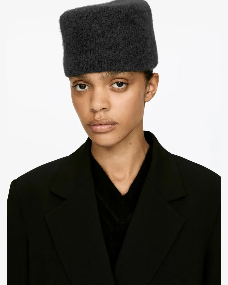 Arket Hut Aus Wolle Und Alpakawolle -Schwarz Schwarz