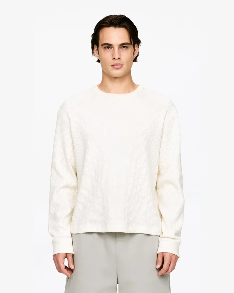 Arket Langarmshirt Mit Waffelstruktur -Weiß Weiß