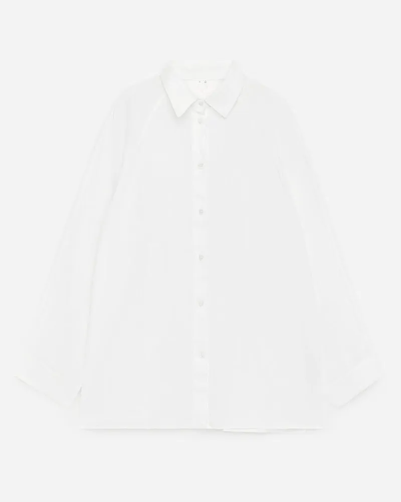 Arket Lockeres Leinenhemd -Weiß Weiß