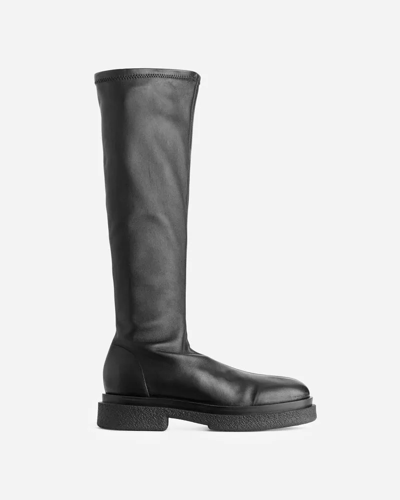 Arket Markante Boots Aus Leder -Schwarz Schwarz