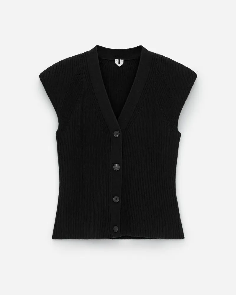 Arket Ärmelloses Strickoberteil - Schwarz Schwarz