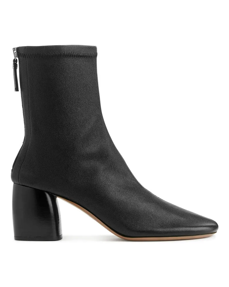 Arket Sock Boots Aus Stretchleder - Schwarz Schwarz