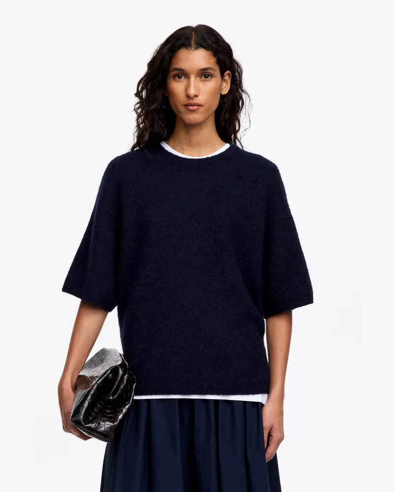 Arket Pullover Aus Alpakawolle Und Wolle -Blau Blau