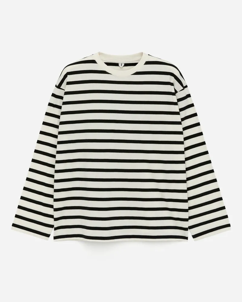 Arket Langarmshirt - Schwarz|Weiß|Mehrfarbig Schwarz