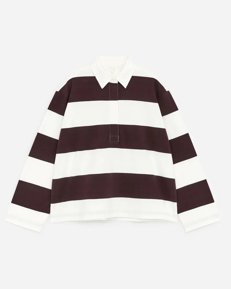 Arket Poloshirt Aus Baumwolle -Braun Braun