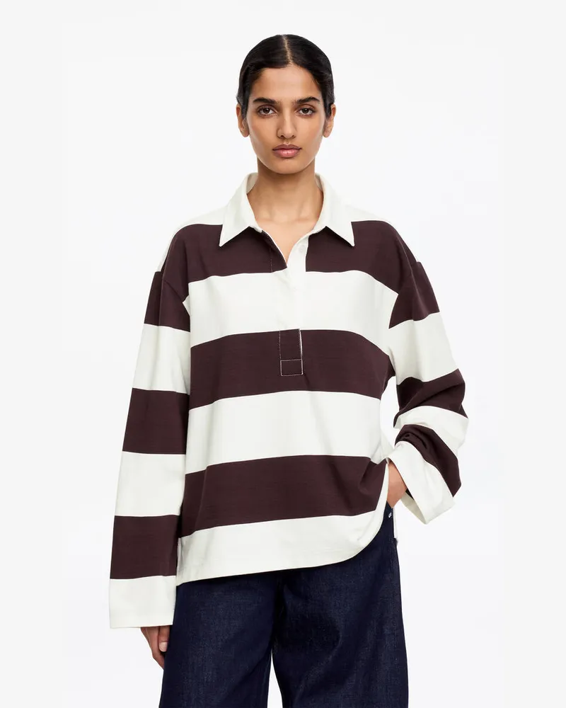 Arket Poloshirt Aus Baumwolle -Braun Braun