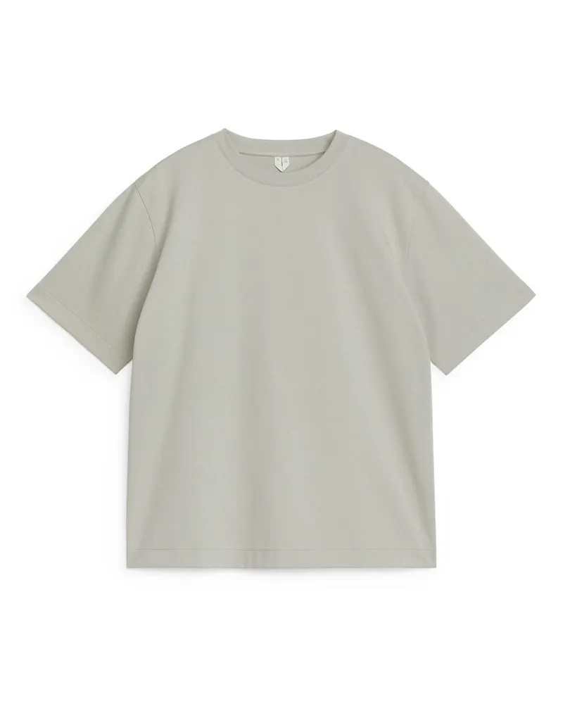 Arket Interlock-T-Shirt - Grau Grau