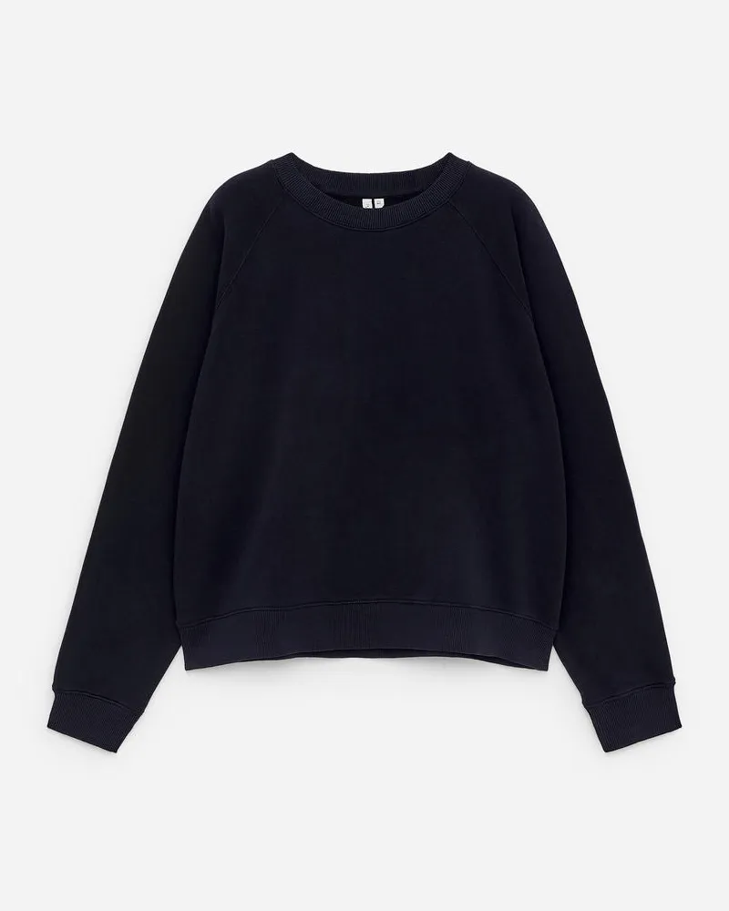 Arket Frottee-Sweatshirt - Blau Dunkelblau