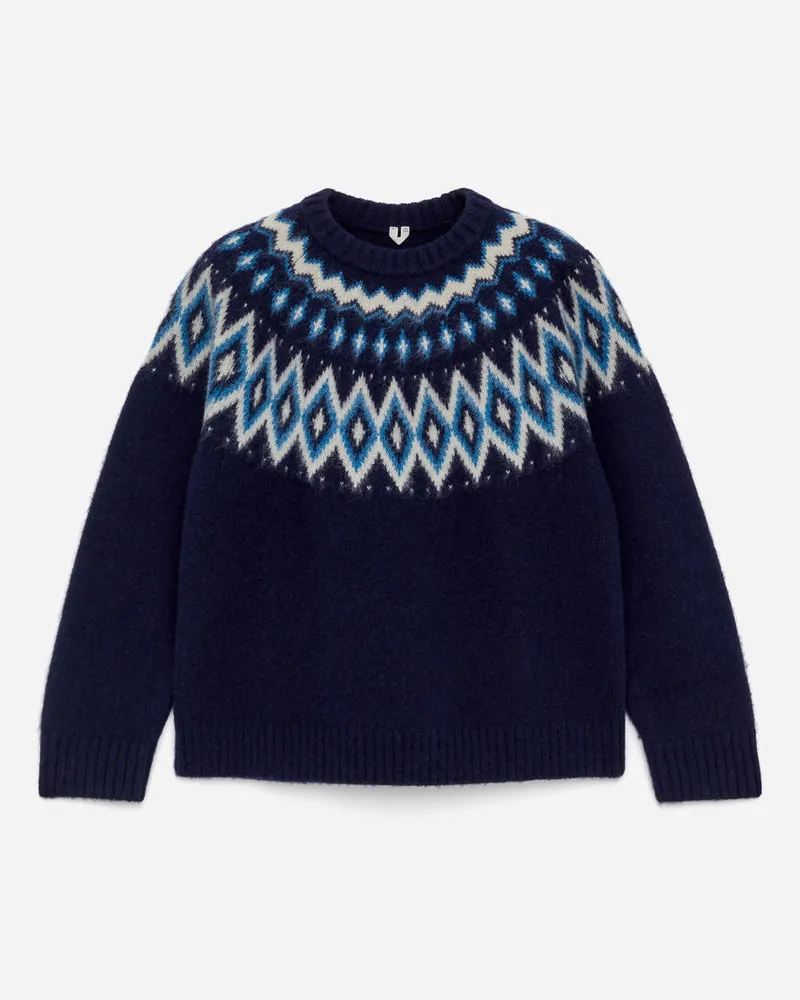 Arket Fair-Isle-Wollpullover -Blau Blau