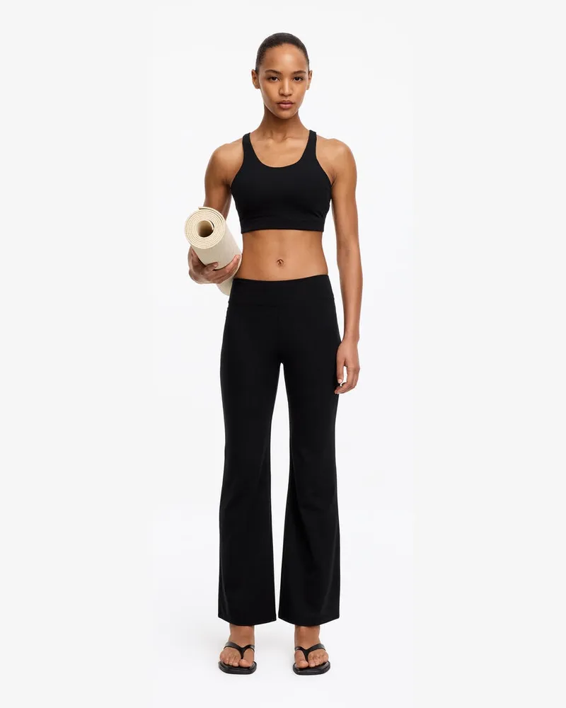 Arket Cropped-Leggings Mit Ausgestelltem Bein -Schwarz Schwarz