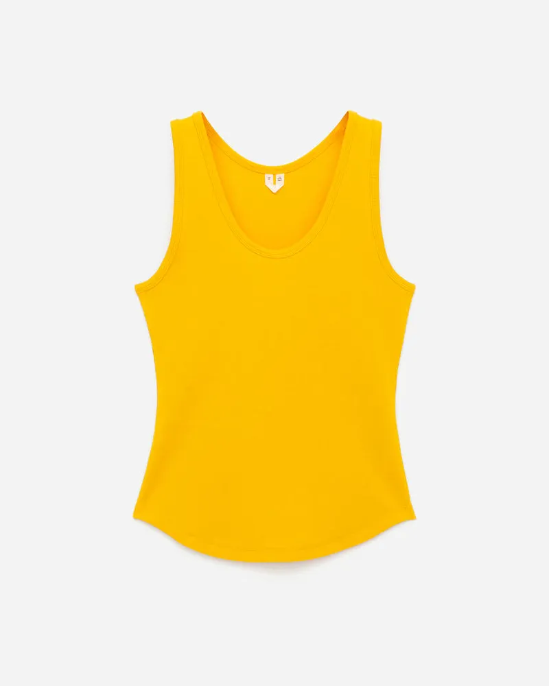Arket Geripptes Tanktop -Gelb Gelb