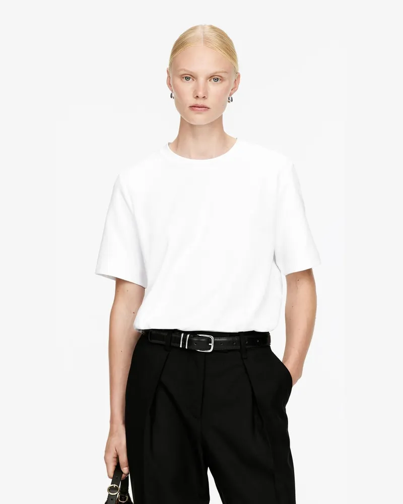Arket PEARL Schweres T-Shirt -Weiß Weiß