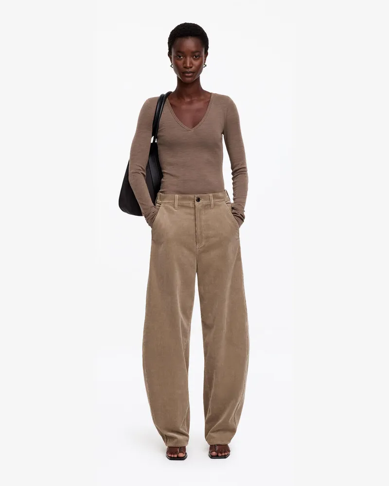 Arket Cordhose Mit Barrel-Schnitt -Beige Beige