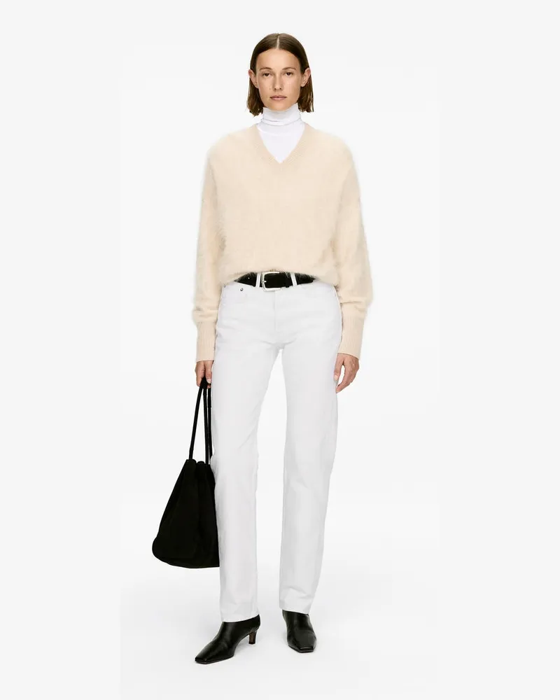 Arket SNOW Straight Jeans -Weiß Weiß