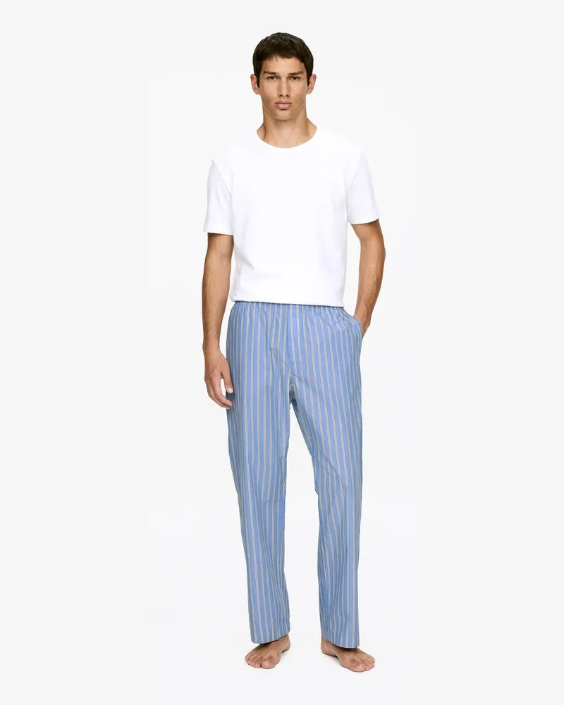 Arket Pyjamahose Aus Popeline -Blau Blau