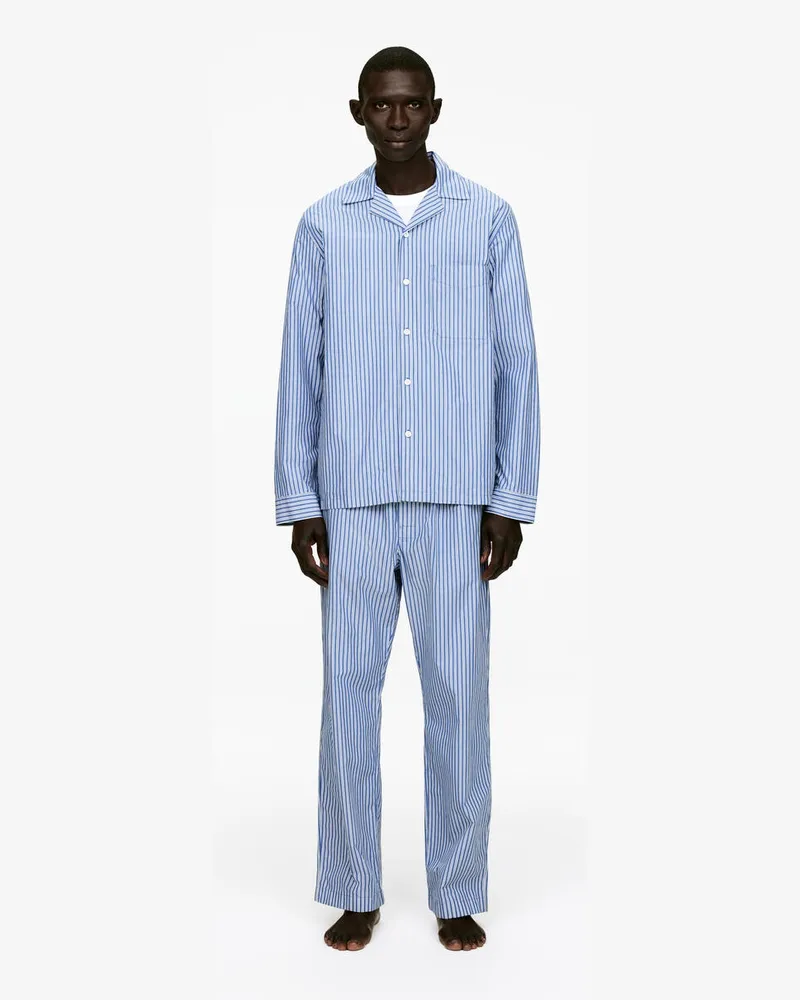 Arket Pyjamahose Aus Popeline -Blau Blau