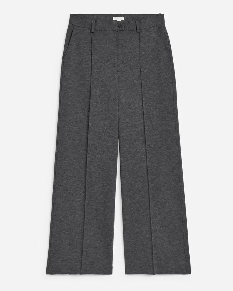 Arket Hose Mit Falten -Grau Grau