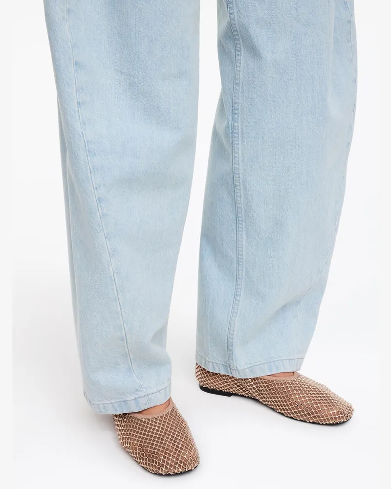 Arket Ballerinas Aus Mesh Mit Verzierung -Beige Beige