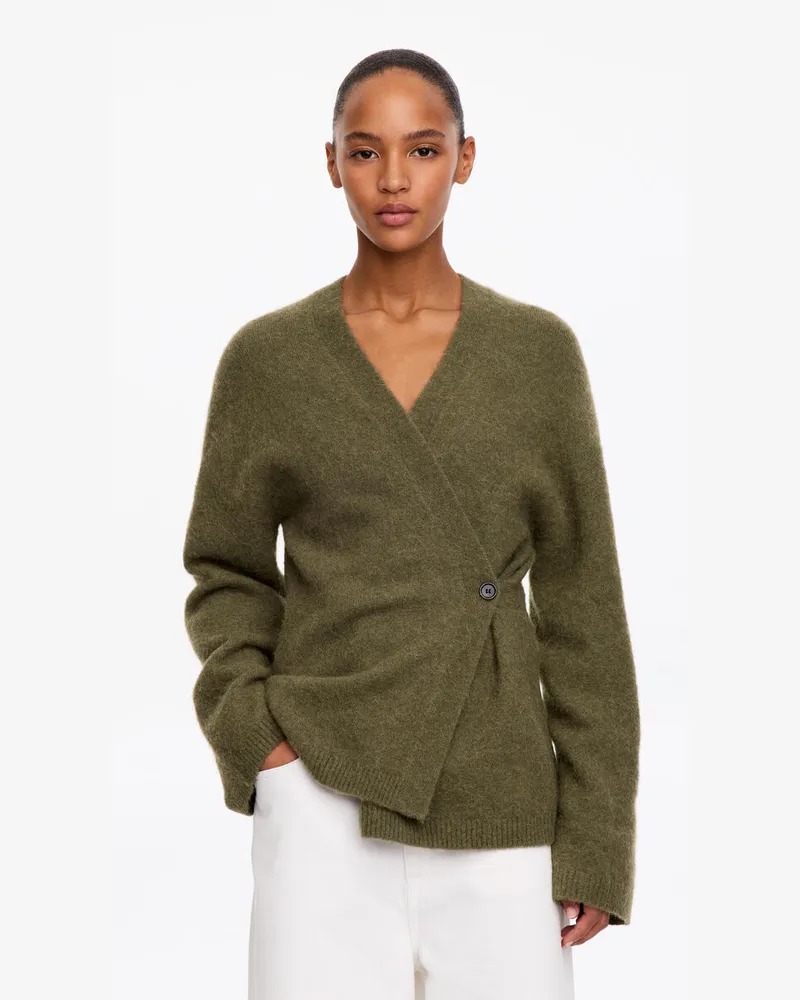 Arket Strickjacke Aus Einer Alpaka-Wollmischung -Grün Grün