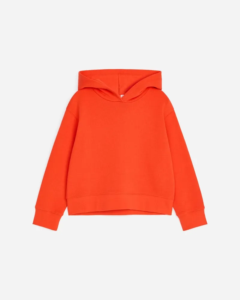 Arket Kurzes Sweatshirt Mit Kapuze -Orange Orange