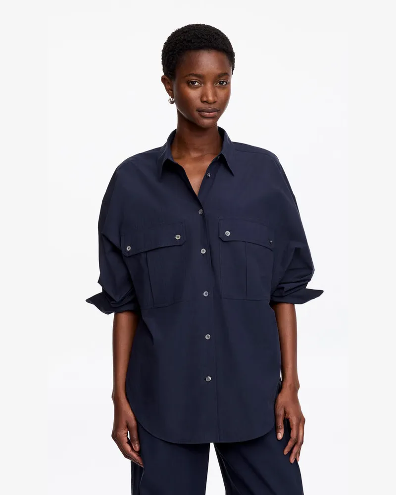 Arket Utility-Hemd Aus Baumwolle -Blau Blau