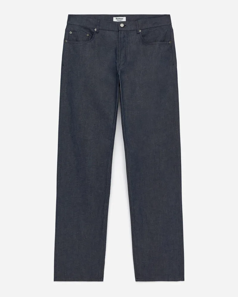 Arket ARKET Und Barbour Gewachste Loose Straight Jeans -Blau Blau