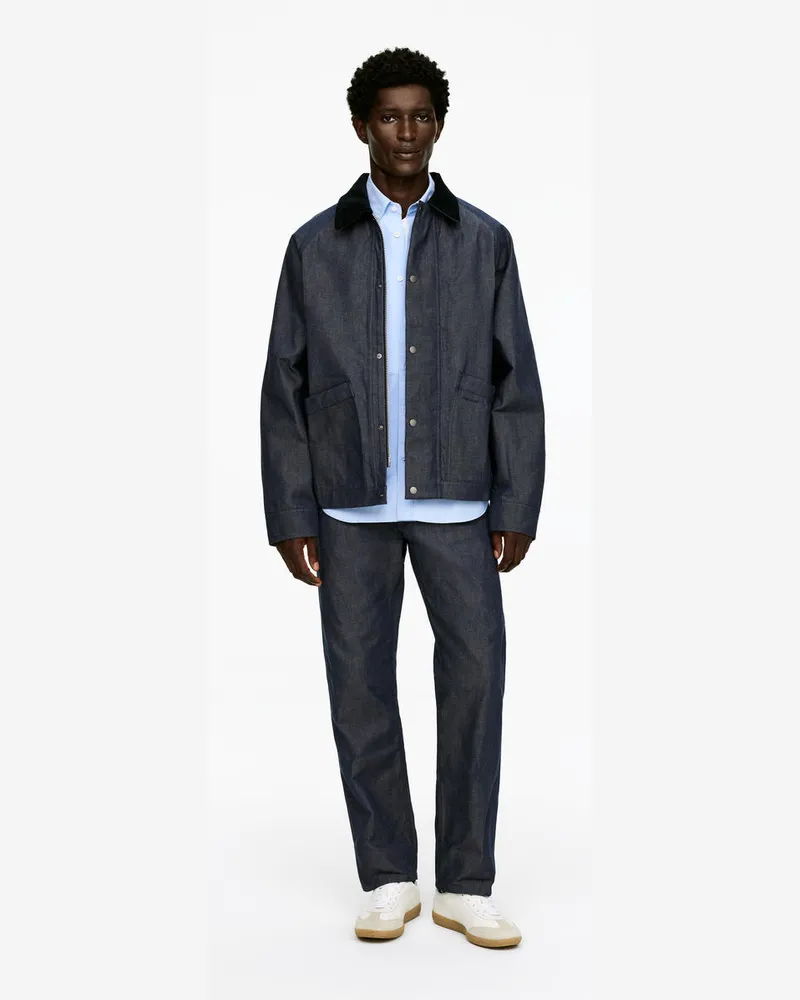 Arket ARKET Und Barbour Gewachste Loose Straight Jeans -Blau Blau