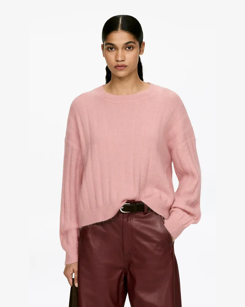 Arket Pullover Aus Mohair Und Wolle -Rosa Rosa