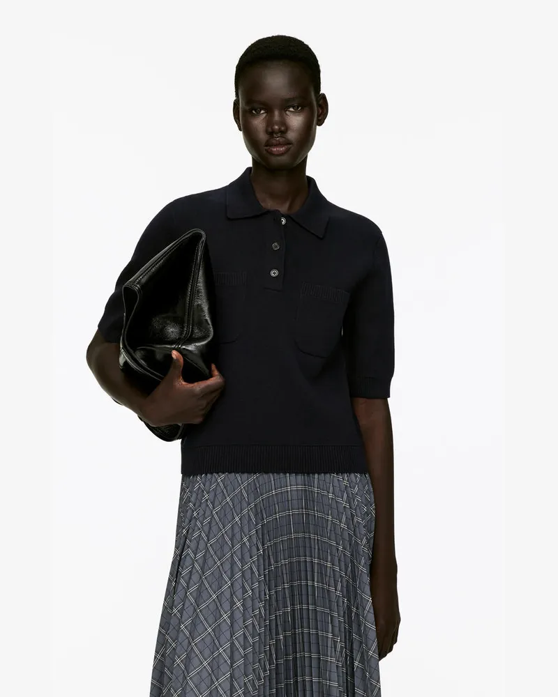 Arket Poloshirt Aus Baumwolle -Blau Blau