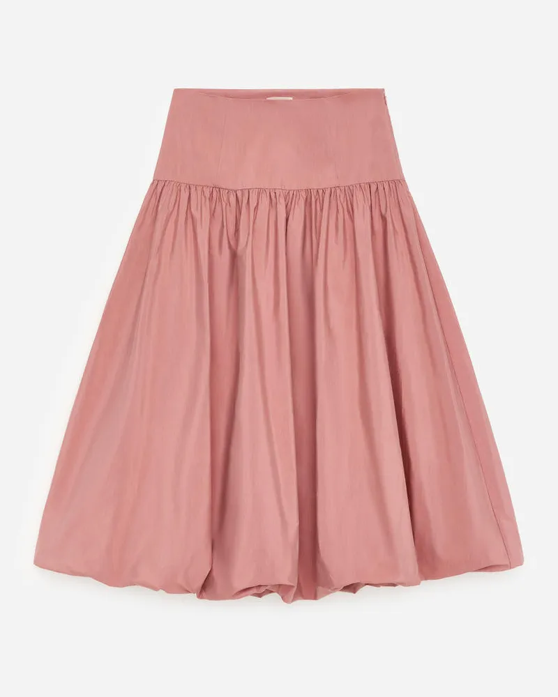 Arket Taftrock Mit Bubble-Saum -Rosa Rosa