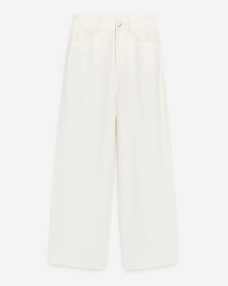 Arket 5-Pocket-Leinenhose -Weiß Weiß