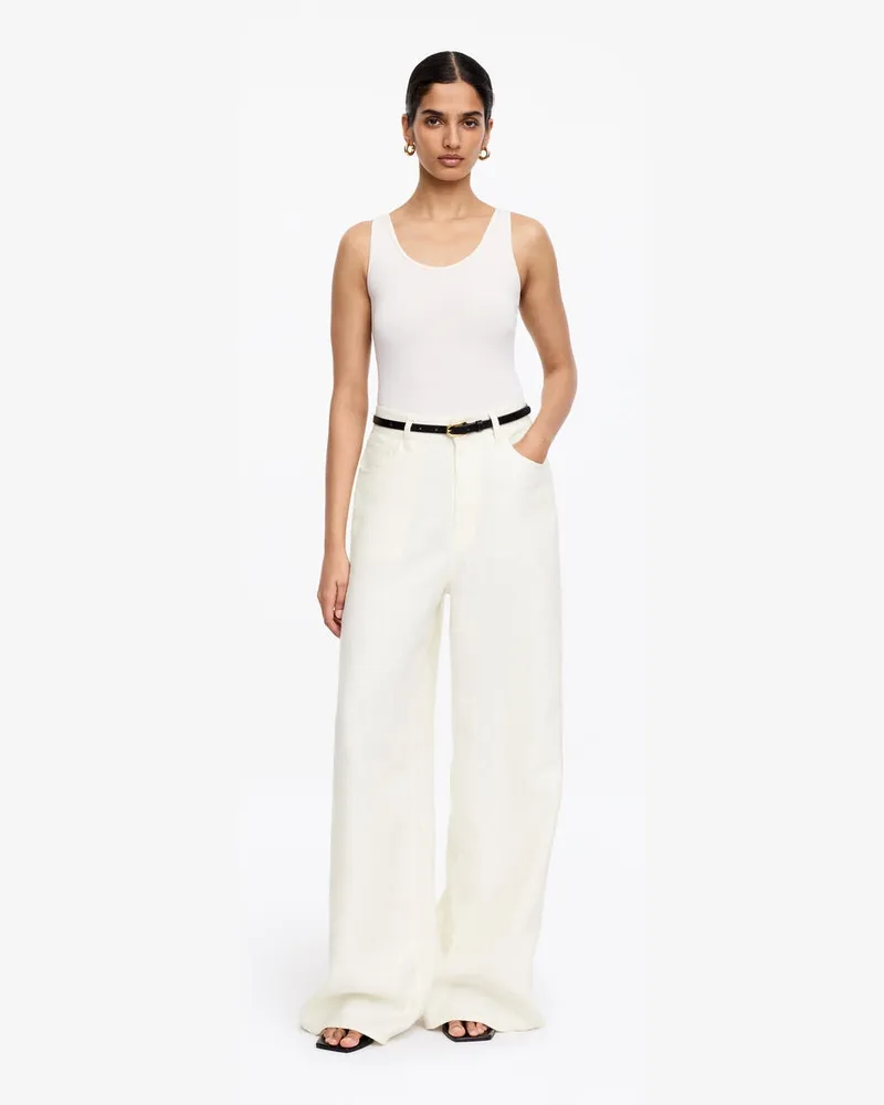 Arket 5-Pocket-Leinenhose -Weiß Weiß