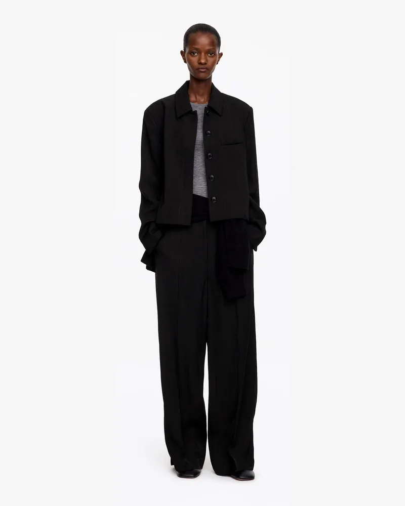 Arket Kurze Jacke -Schwarz Schwarz