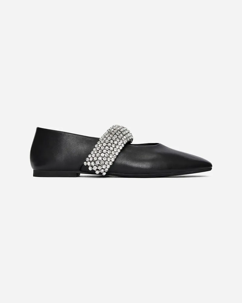 Arket Ballerina Mit Strass -Schwarz Schwarz