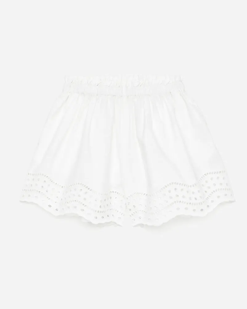Arket Shorts Mit Lochstickerei -Weiß Weiß
