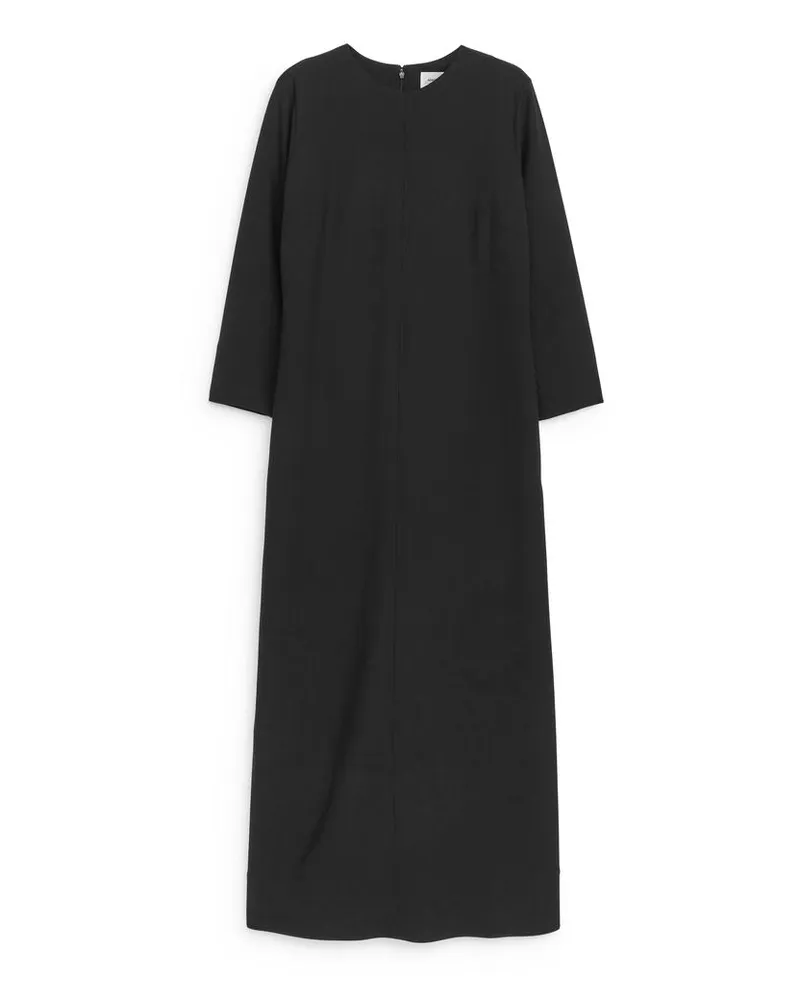 Arket Maxi-Wollkleid - Schwarz Schwarz