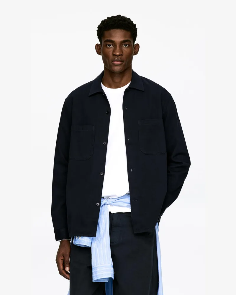 Arket Overshirt Aus Baumwolltwill -Blau Blau