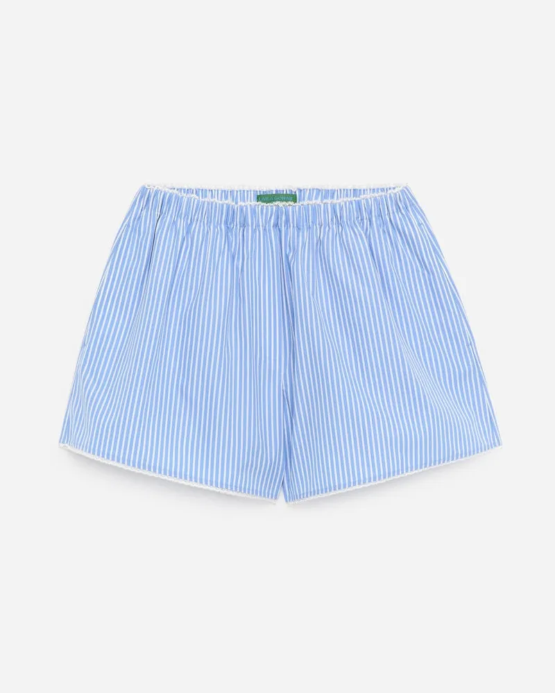 Arket ARKET Und Laila Gohar Shorts Mit Spitzenborte -Blau Blau