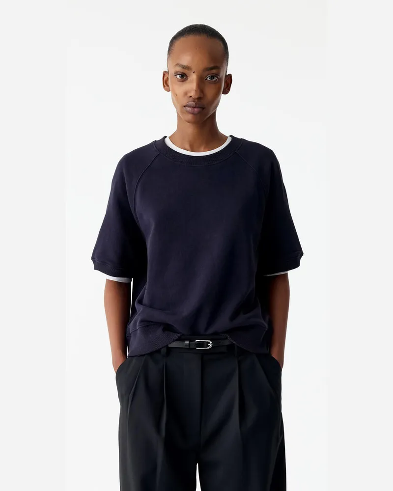 Arket Sweatshirt Aus French Terry -Blau Blau