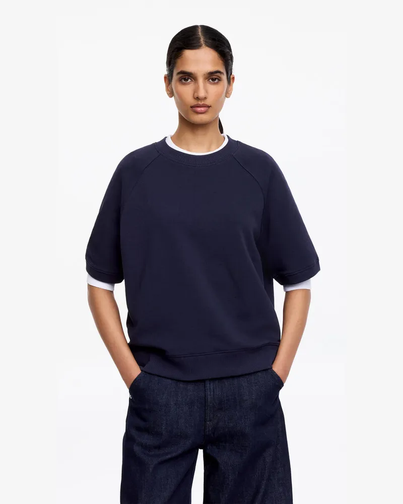 Arket Sweatshirt Aus French Terry -Blau Blau