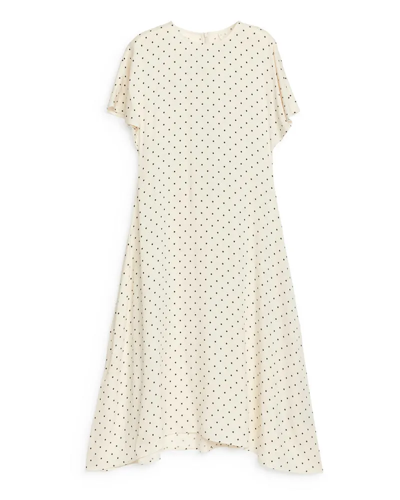 Arket Midikleid Mit Flatterärmeln - Weiß|Mehrfarbig Weiß