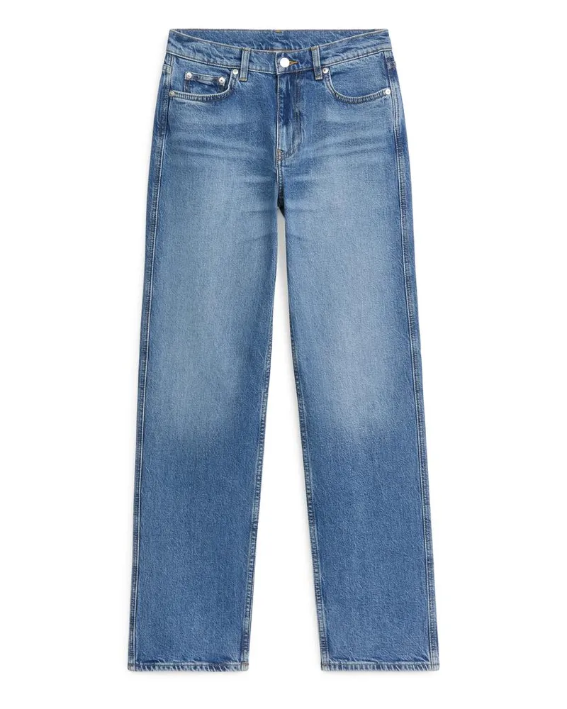 Arket Dahlia Straight Stretchjeans - Blau Mittelblau